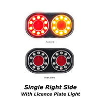 209 Series Boat/Trailer Tail Lights with Licence Light, Single Right Side- LED Autolamps