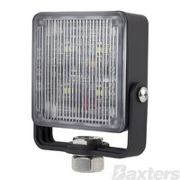 LED Work Utility Lamp 4SQ Square Flood 12 - 24V 4 x LEDS 400lm IP67 Black Housing