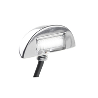 60 Series Licence Plate Lamp Single Chrome