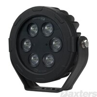 LED Work Lamp LED60 Round Flood 11-70V 6x 8W LEDS 4800lm IP68 Black Housing