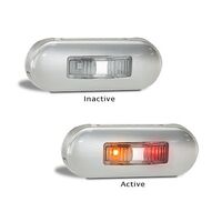 LED Marker Light Amber/Red – Clear Lens, Stainless Steel Bezel