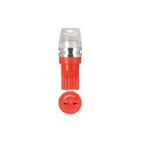 HIGH POWERED LED T-10 WEDGE GLOBES (WARM RED) - Blister pack of 2 - NARVA Part No. 18068BL