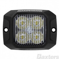 LED Strobe Module White Surface Mount 10-30V 4 LED 12W 10 Flash Patterns Synchronizable Class 1 73x55x14mm