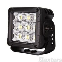 LED Work Light Square Flood Beam 10-30V 9 x 5W P8 LED's <46W <3756lm TMT IP67 118x74x132mm Roadvision