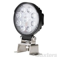 LED Work Light Round Flood Beam 10-30V 9 x 1.5W LED's 14W 1250lm IP67 107x42x133mm Roavision