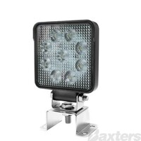 LED Work Light Square Flood Beam 10-30V 9 x 1.5W LED's 14W 1210lm IP67 100x40x129mm Roadvision