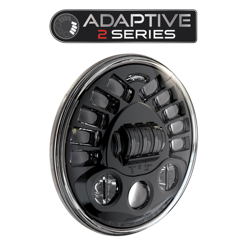 Model 8790 A2 Black Bezel Adaptive LED Motorcycle Headlight