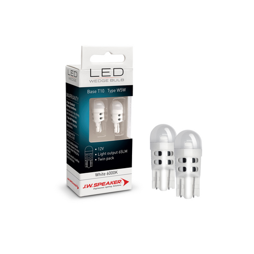LED Wedge Bulbs - 12V W5W 6000K - T10 Base
