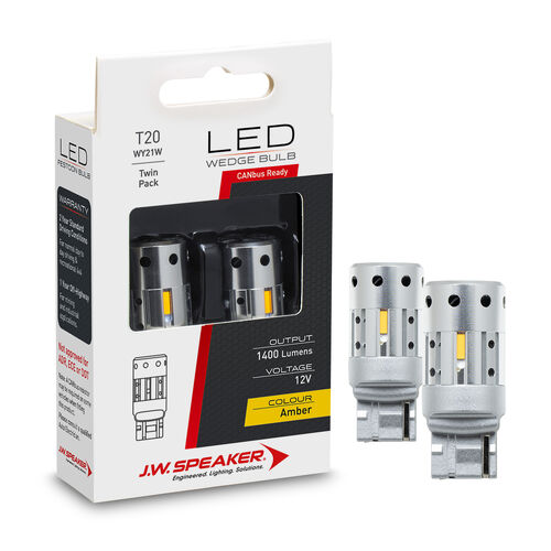 Wedge Bulb T20 12/24v Amber (Bult-in CANBUS) 