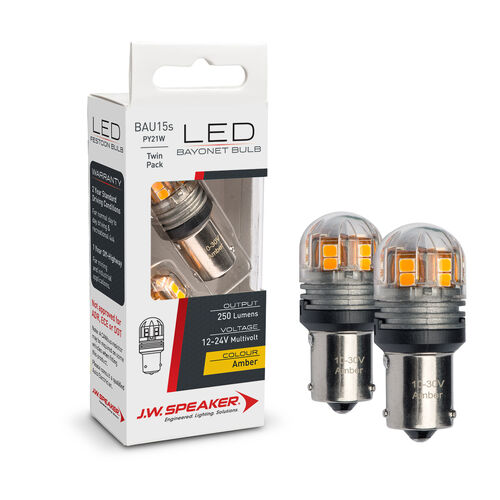LED PY21W BAU15s Bayonet 12V-24V AMBER