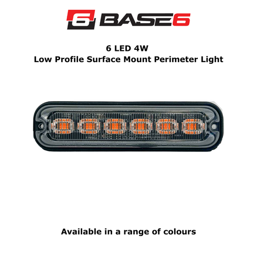 BASE6 6 LED 4W Low Profile Surface Mount Perimeter Light