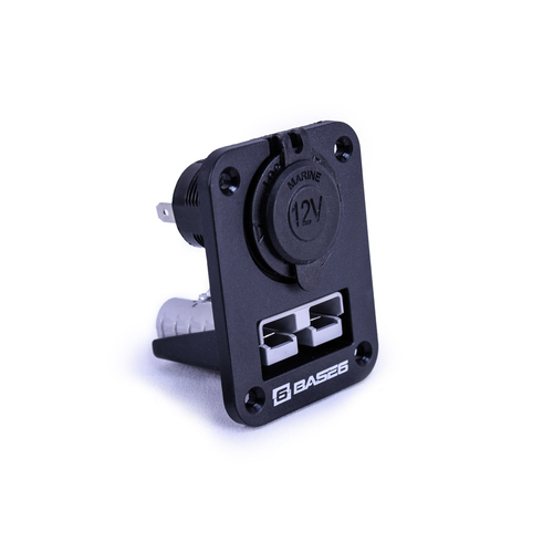 BASE6 Anderson Plug & 12V Socket Flush Mount 50A