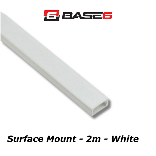 BASE6 Surface Mount 2m Aluminium LED Strip Extrusion