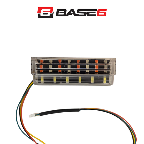 BASE6 Guardian Light Bar, Replacement Inboard Module, Dual Red / Blue Warning / White Scene