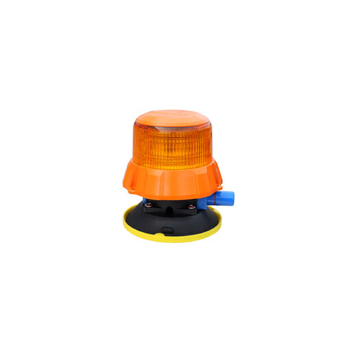 BASE6 MINELUX Beacon, Vacuum Mount, Amber LED / Amber Lens, Medium Height, 