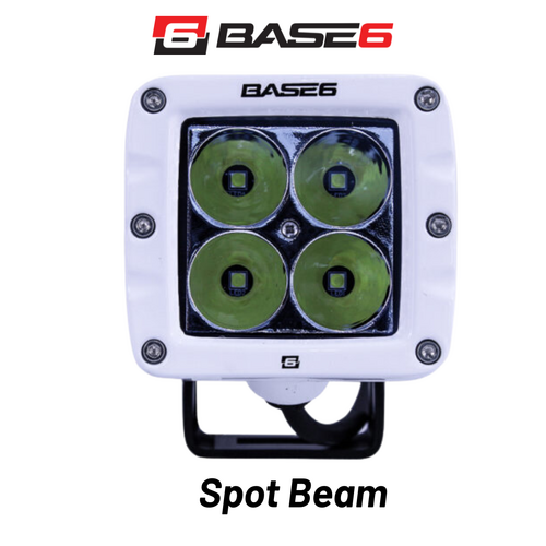 BASE6 Marine Cube Series Work Light 3" Spot Beam