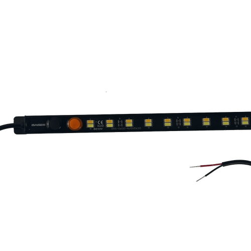 BASE6 1000mm Dual Colour LED Rigid Strip Light Amber/White Black Housing with Switch
