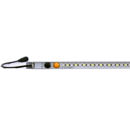 BASE6 150mm Single Colour LED Rigid Strip Light White Black Housing with Switch