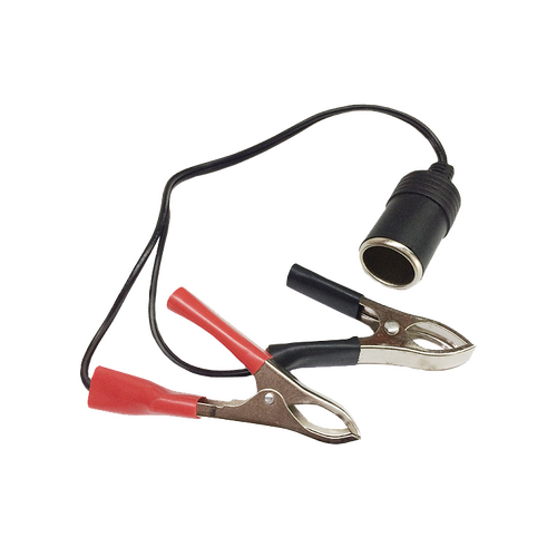 BASE6 300mm Rigid Bar Extension Cable with Alligator Clips and 12V Socket