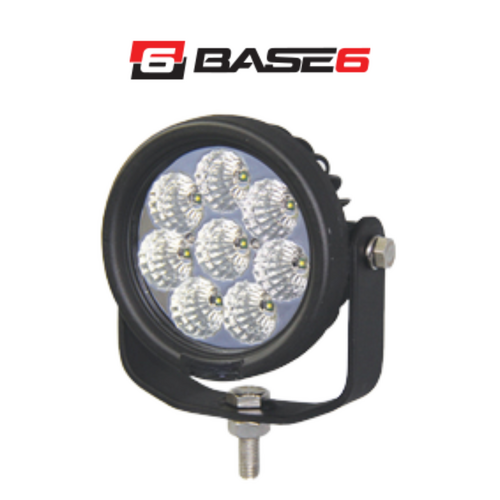 BASE6 Driving Light, Stud Mount, Flood Cover