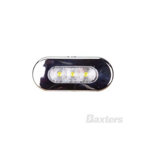 Clearance Light LED Red/Amber BR10 Series 10-30V 75x32x11mm Clear Lens Fixed Mount 0.5m Cable