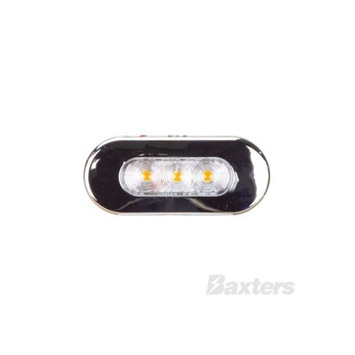 Clearance Light LED Red BR10 Series 10-30V 75x32x11mm Clear Lens Fixed Mount 0.5m Cable