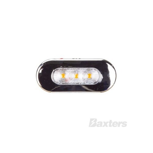 Clearance Light LED Red BR10 Series 10-30V 75x32x11mm Clear Lens Fixed Mount 0.5m Cable