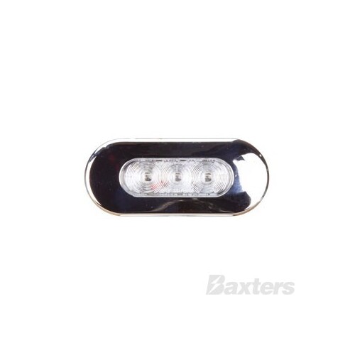 Clearance Light LED White BR10 Series 10-30V 75x32x11mm Clear Lens Fixed Mount 0.5m Cable