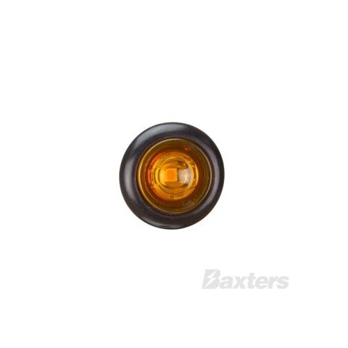 Clearance Light LED Amber BR11 Series 10-30V 1" Flush Rubber Mount 0.5m Cable