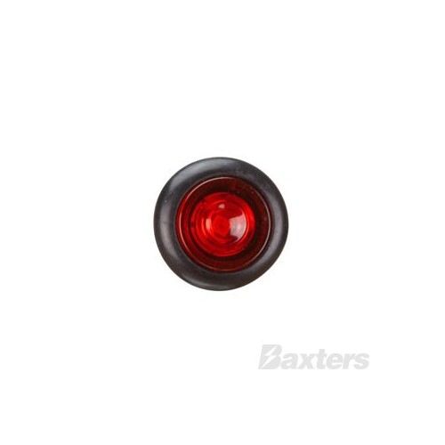 Clearance Light LED Red BR11 Series 10-30V 1" Flush Rubber Mount 0.5m Cable
