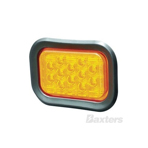 10-30V 22 LED Rectangular Grommet Mount Includes Grommet - Use BR161A