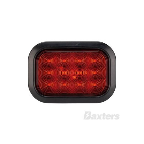 LED Stop/Tail Lamp BR161 Series 10-30V 22 LED Rectangular Grommet Mount Includes Grommet