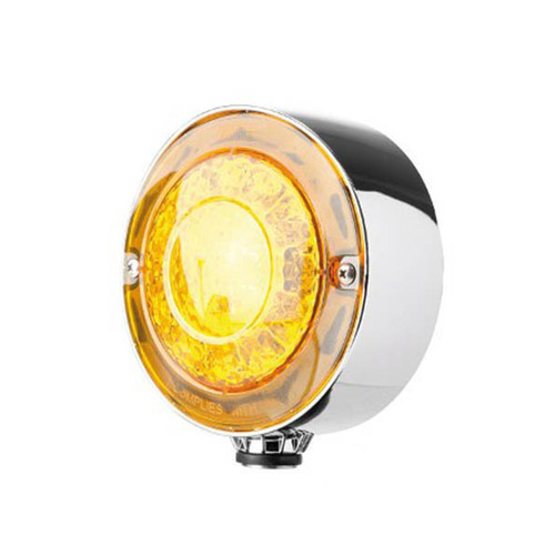 Roadvision LED Indicator Lamp Fender 170 Series 10-30V 15+15 LED Round 137 x 179mm Amber Lens Single Bolt Mount ADR