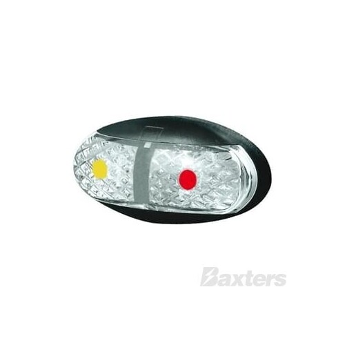 10-30V 4 LED Oval 60 X 30MM Clear Lens Black Base 0.5MT **Use BR2AR **