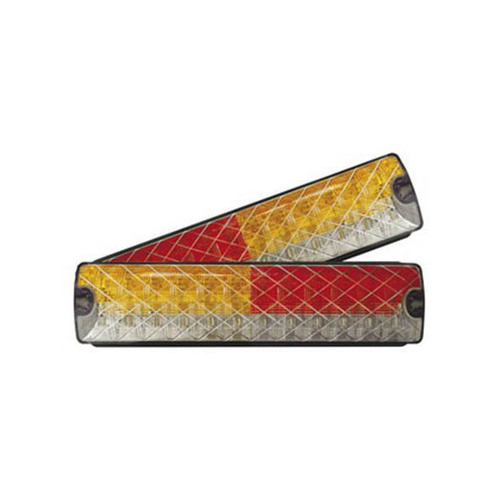 Roadvision LED Rear Combination Lamp Kit BR200 Series 10-30V Stop/Tail/Ind/Rev 204 X 40mm Strip Surface Mount Twin Pack
