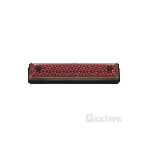 LED Stop/Tail Lamp BR200 Series 10-30V 24 LED Strip 205 x 40mm Red Lens Surface Mount
