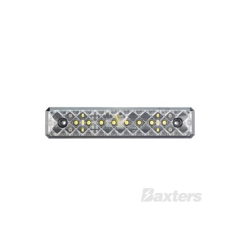 LED Reverse Lamp BR201 Series 10-30V 24 LED Strip 205 x 40mm Clear Lens Surface Mount