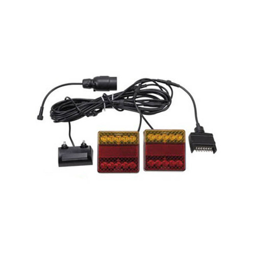 Roadvision 12V Stop/Tail/Ind/Ref/Lic Square 100 x 100mm + BR25B + 7TPF + 7TPR 6X4 Trailer Kit with LEDLink Harness