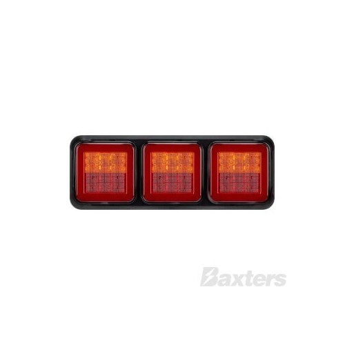 LED Triple Combination Lamp 10-30V Stop/Tail/Ind (x3) 274x100x35 Glow Park