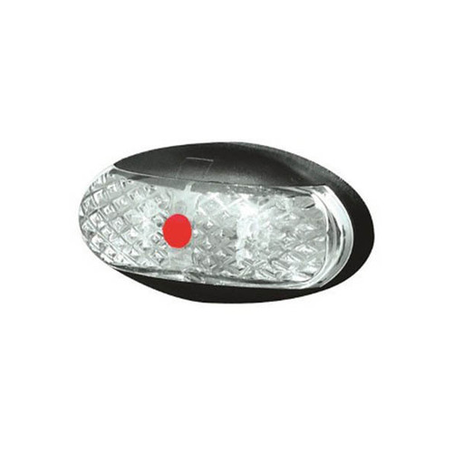 Roadvision 10-30V Oval 60 x 30mm Clear Lens Black Base Blister Pack 2.5mt Cable Red