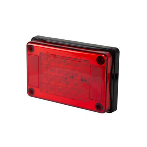 Roadvision 10-30V 24 LED Jumbo 202 x 132mm Red Lens Surface Mount