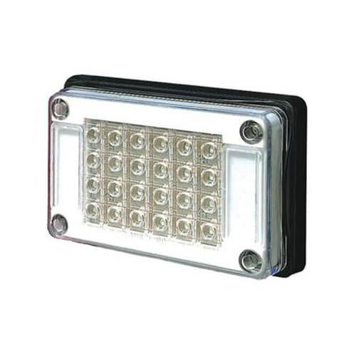 Roadvision 10-30V 24 LED Jumbo 202 x 132mm White Lens Surface Mount