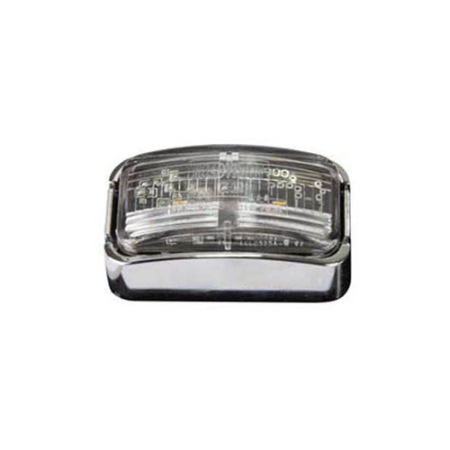 Roadvision Clearance Light LED Amber BR7 Series 10-30V 50x25mm Clear Lens Chrome Fixed Mount 0.5m Cable