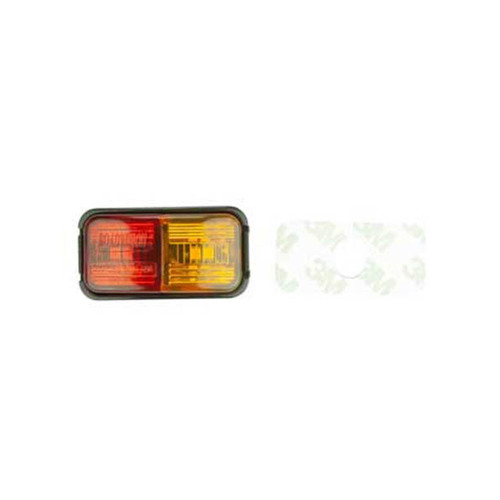 Roadvision Clearance Light LED Red/Amber BR7 Series 10-30V 50x25mm Red/Amb Lens Self Adhesive Mount 0.5m Cable Twin Pack