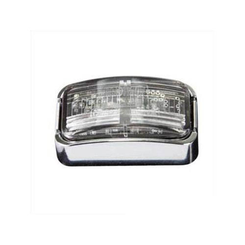Roadvision Clearance Light LED Red BR7 Series 10-30V 50x25mm Clear Lens Chrome Fixed Mount 0.5m Cable