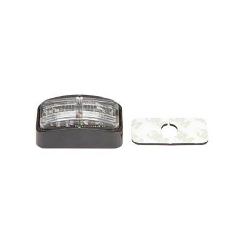 Roadvision Clearance Light LED White BR7 Series 10-30V 50x25mm Clear Lens Fixed Mount 0.5m Cable