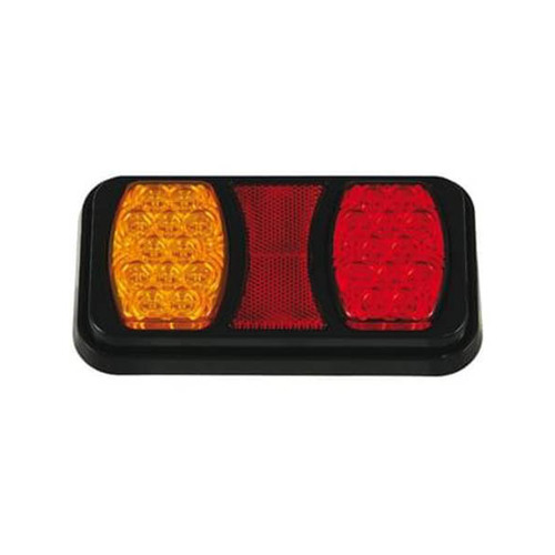Roadvision LED Rear Combination Lamp BR80 Series 10-30V Stop/Tail/Ind Square IP67 197 x 107mm Twin Pod Surface Mount
