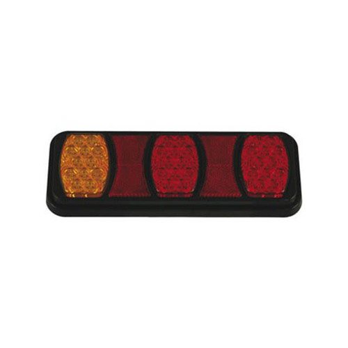 Roadvision LED Rear Combination Lamp BR80 Series 10-30V Stop/Tail/Ind IP67 288 x 107mm Triple Pod Surface Mount Blister Pack