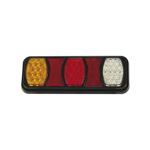 Roadvision LED Rear Combination Lamp BR80 Series 10-30V Stop/Tail/Ind/Rev IP67 288 x 107mm Triple Pod Surface Mount Blister Pack