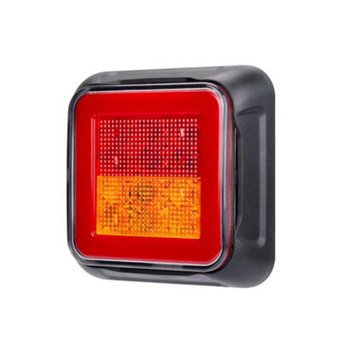 Roadvision LED Rear Combination Lamp 10-30V Stop/Tail/Ind Surface Mount 80x80mm Twin Pack Glow Park Lamp